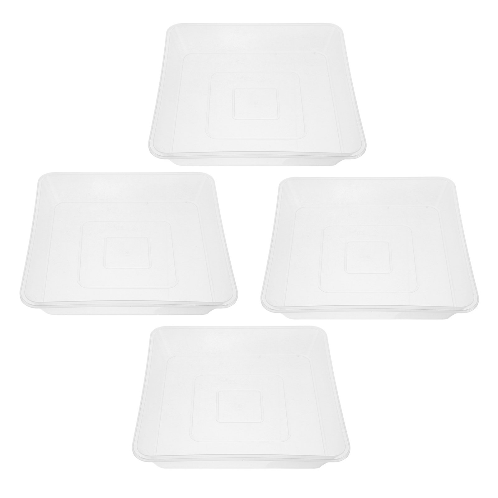 Drip Tray Saucer - 4 шт. прозрачных квадратных поддонов для