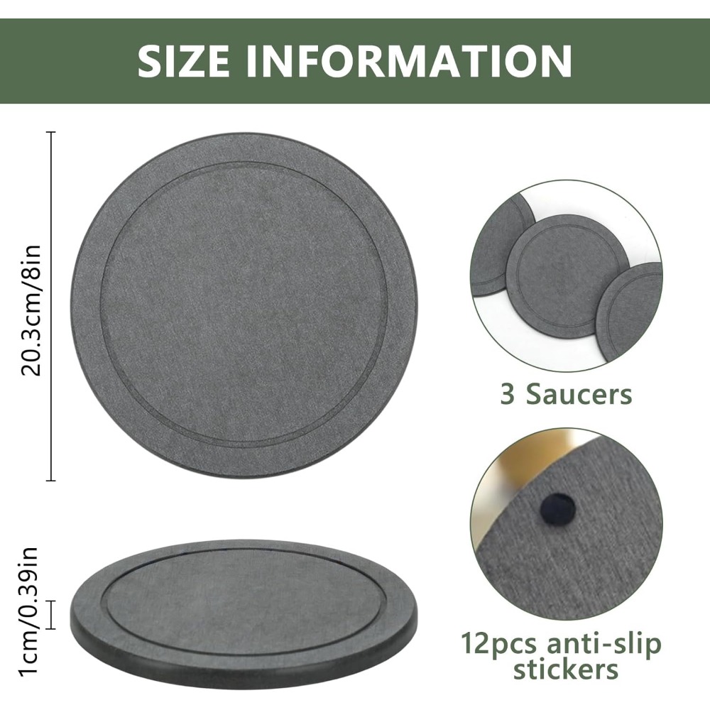 Набор из 3 поддонов для растен – обзор и цена Drip Tray Saucer
